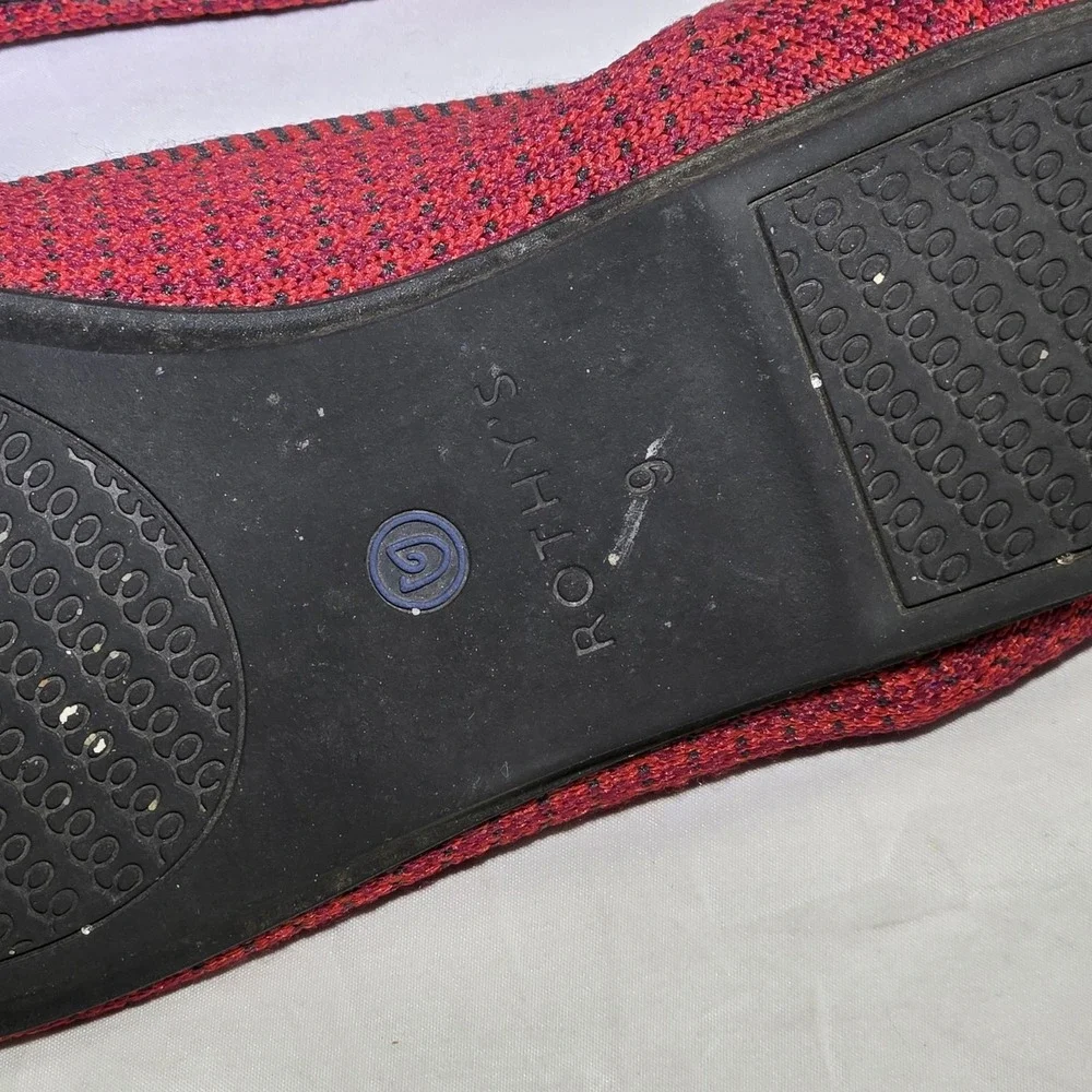 Rothy's The‎ Point Ballet Flats Womens 9 in Scarlett Tweed Rare Retired Color